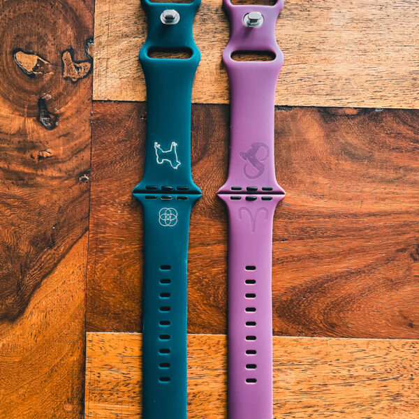 Bracelet d'Apple Watch personnalisé en silicon (5/6/7/8/SE) – Image 2