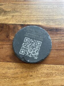 Dessous de verre ardoise ronde 10cm